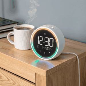 Retro Flip‑Style Alarm Clock with Wooden Frame
